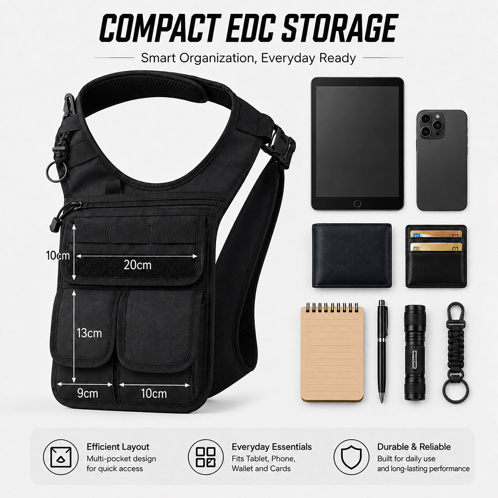 Taktyczna ukryta torba na narz – Edc Concealed Carry Sling Bag recenzja i cena